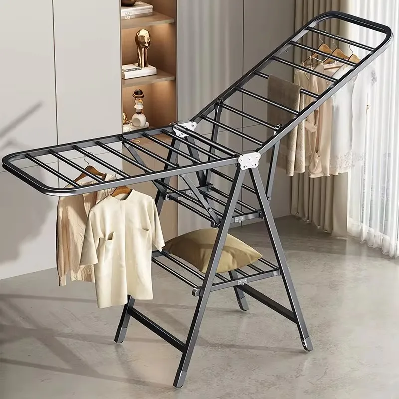 

Folding Floor Drying Rack Multi-Layer Clothing Drying Racks Bedroom Hanging Clothes Drying Indoor Balcony Clothes Hanger