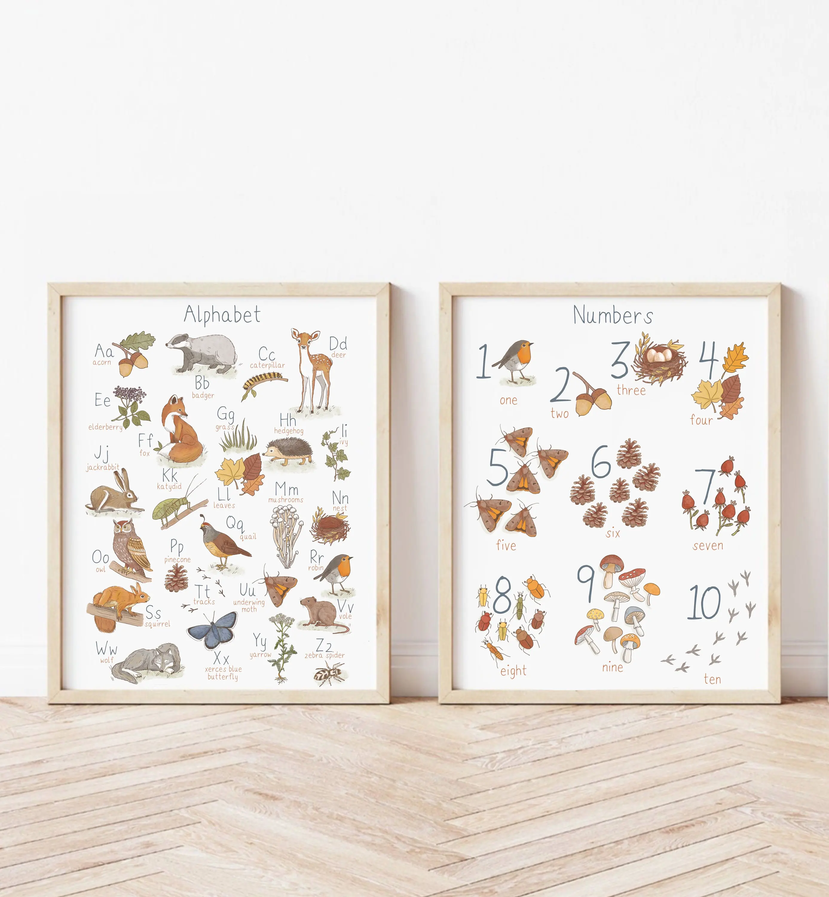 Carteles de animales pequeños - Kids Education Nursery reseña y precio