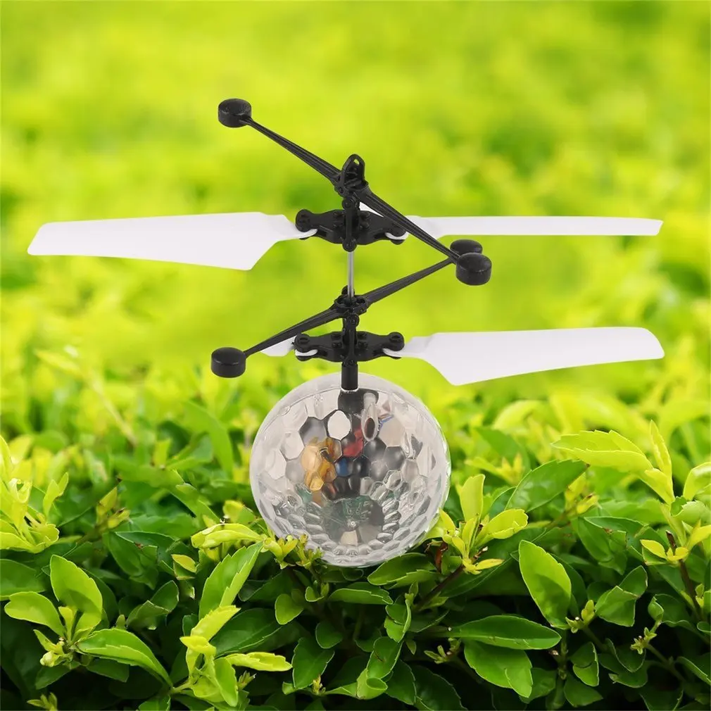 Remote Control Flying Crystal Ball LED Flashing Light Infrared Induction Helicopter Ball Funny Toy Gift For Kids