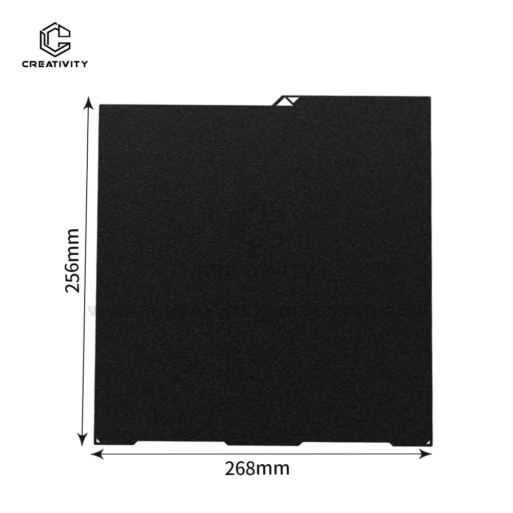 265x268mm dua sisi kuning/hitam PEI pelat bangunan untuk Kobra 3 Kombo pencetak 3D sisi ganda bertekstur PEI Platform tempat tidur Cetak