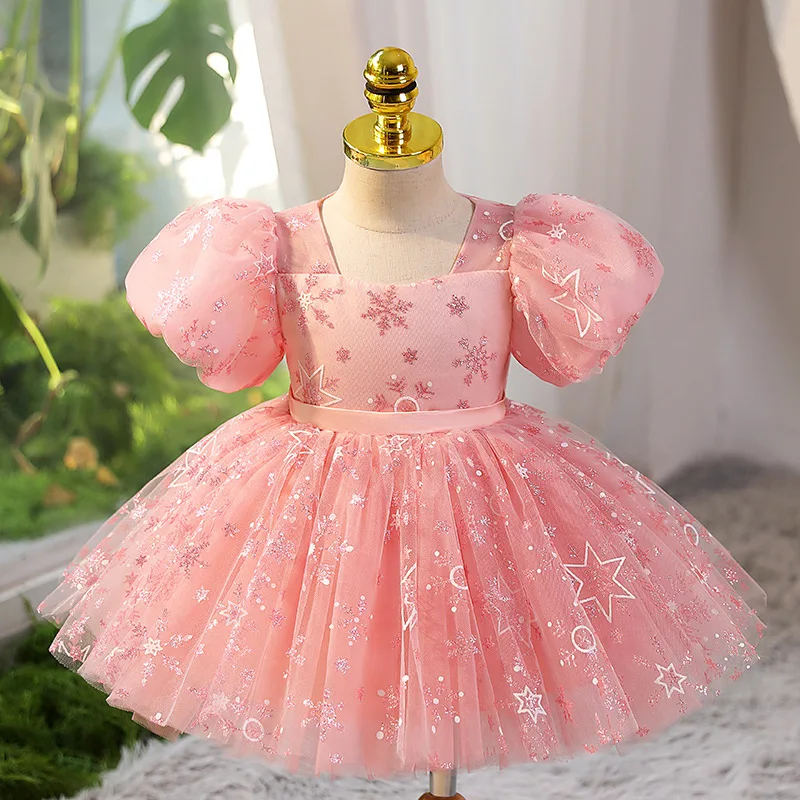 

Girls Summer High-End Wedding Princess Ball Gown Kids Birthday Party Piano Performance Dresses y989