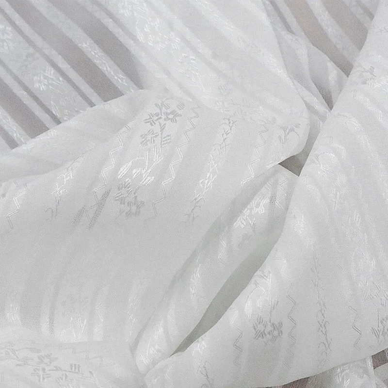 

The fabric of pleated skirt for Hanfu is made silk satin and jacquard with a width 114CM