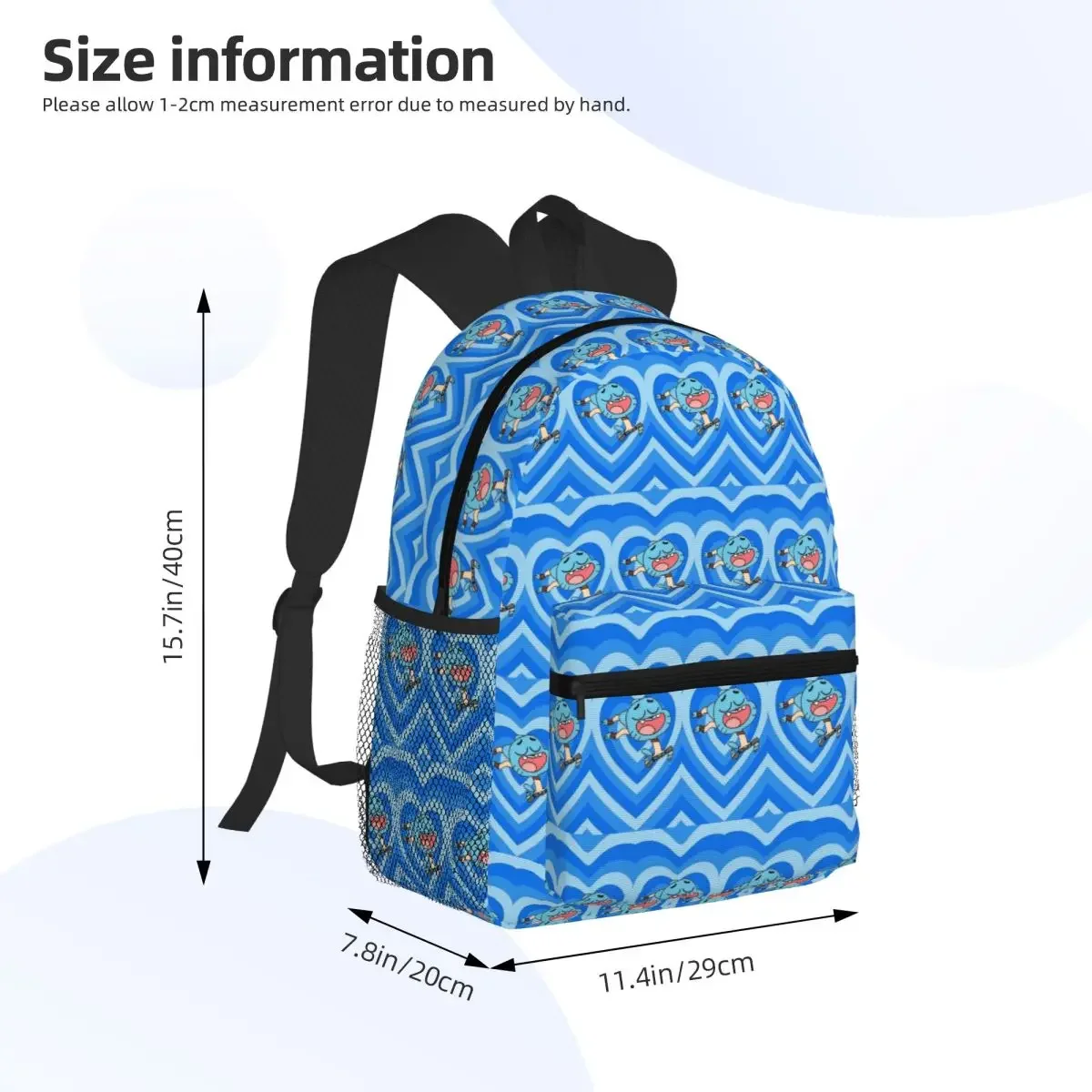 The Amazing World Of Gumball Fond Decran Student Backpack School Bag Hiking Travel Daypack for Boys Girls Bookbag Shoulder Bags