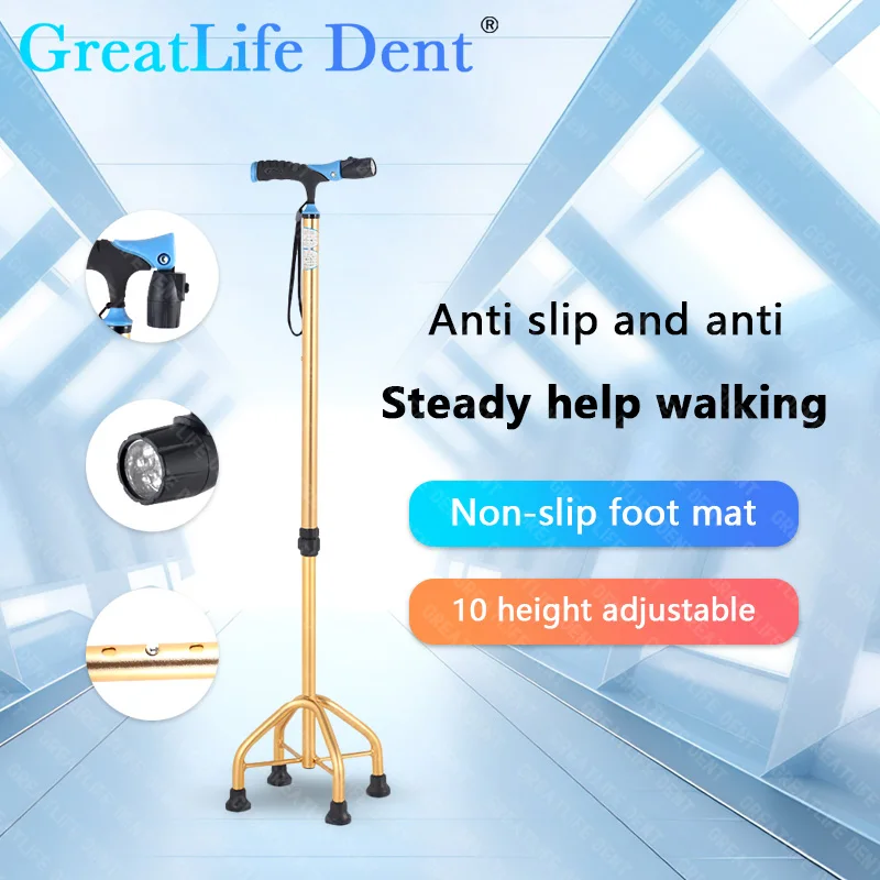 

GreatLife Dent Old Man Трость Телескопические трости с Т-образной ручкой Baston Стабильный костыль без скольжения Складной походный поход для пожилых людей