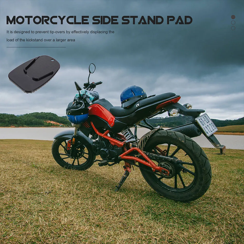 

8pcs Universal Motorcycle Kickstand Pad Side Bracket Black Plastic Stand Mats Wear Resistant Support Parking Rack Accessories