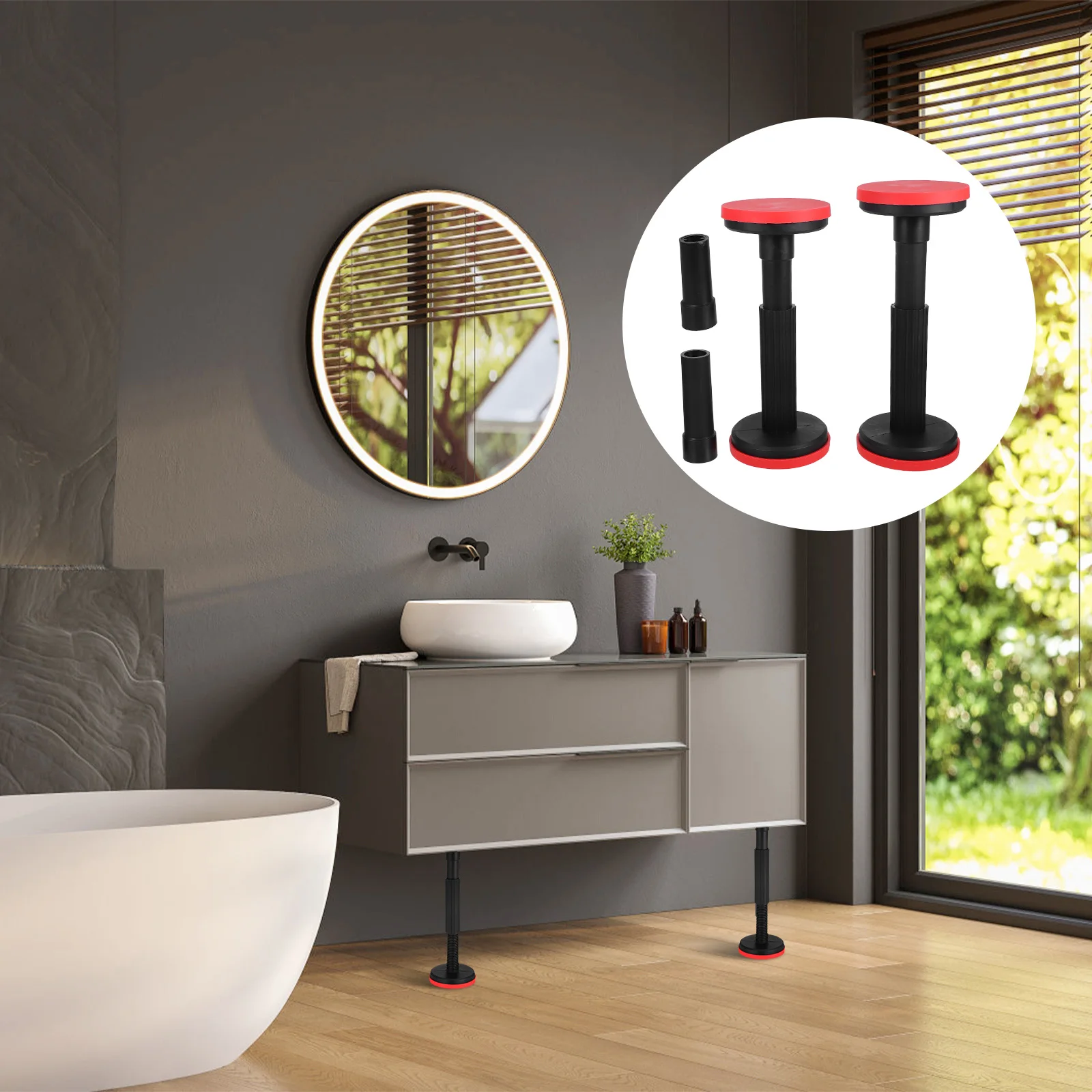 

2pcs Furniture Cabinet Door Shelf Heavy Duty Load Bearing Furniture Jack Industrial Use Drywall Lifts Door Jack Nylon