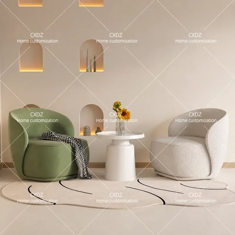 Single Sofa Chair Creative Personality Leisure Lounge Area Reception Negotiation Homestay Hotel Tables and Chairs