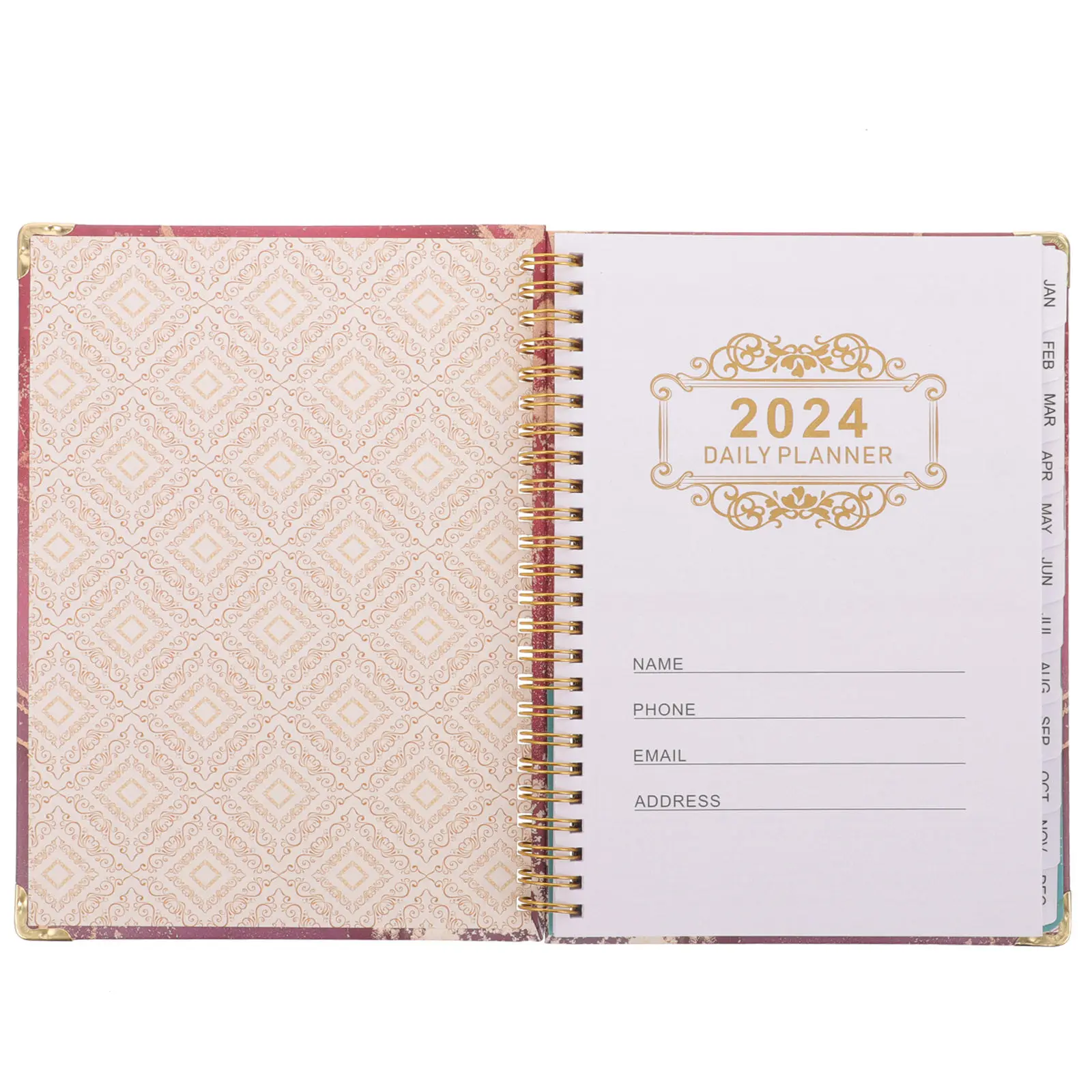 

Ежедневник-планер 2024 на спирали: модный блокнот для фитнес-трекинга и планирования расписания