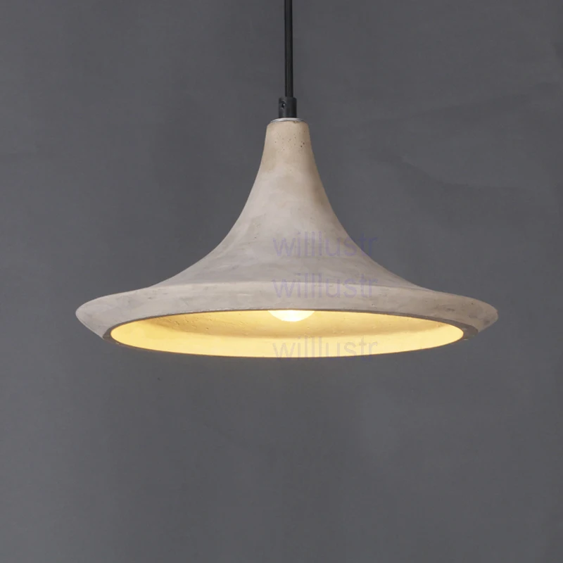 

Natural Cement Pendant Light Concrete Suspension Lamp Nordic Ceiling Chandelier Dining Room Restaurant Hotel Hanging Lighting
