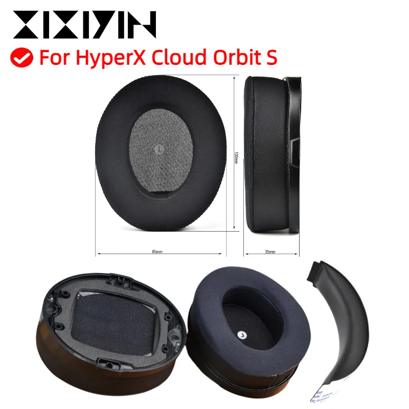 

Replacement Ear Pads Ear Cushion Earpad Compatible with for HyperX Cloud Orbit S Headphones Gamer Headband