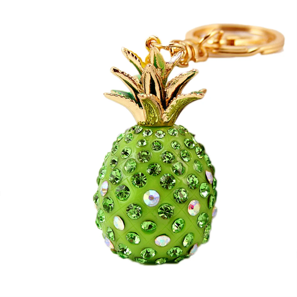 

Pineapple Keychain Rhinestone Metal Pendant Car Key Ring Creative Gift for Birthday Valentine Thanksgiving Christmas