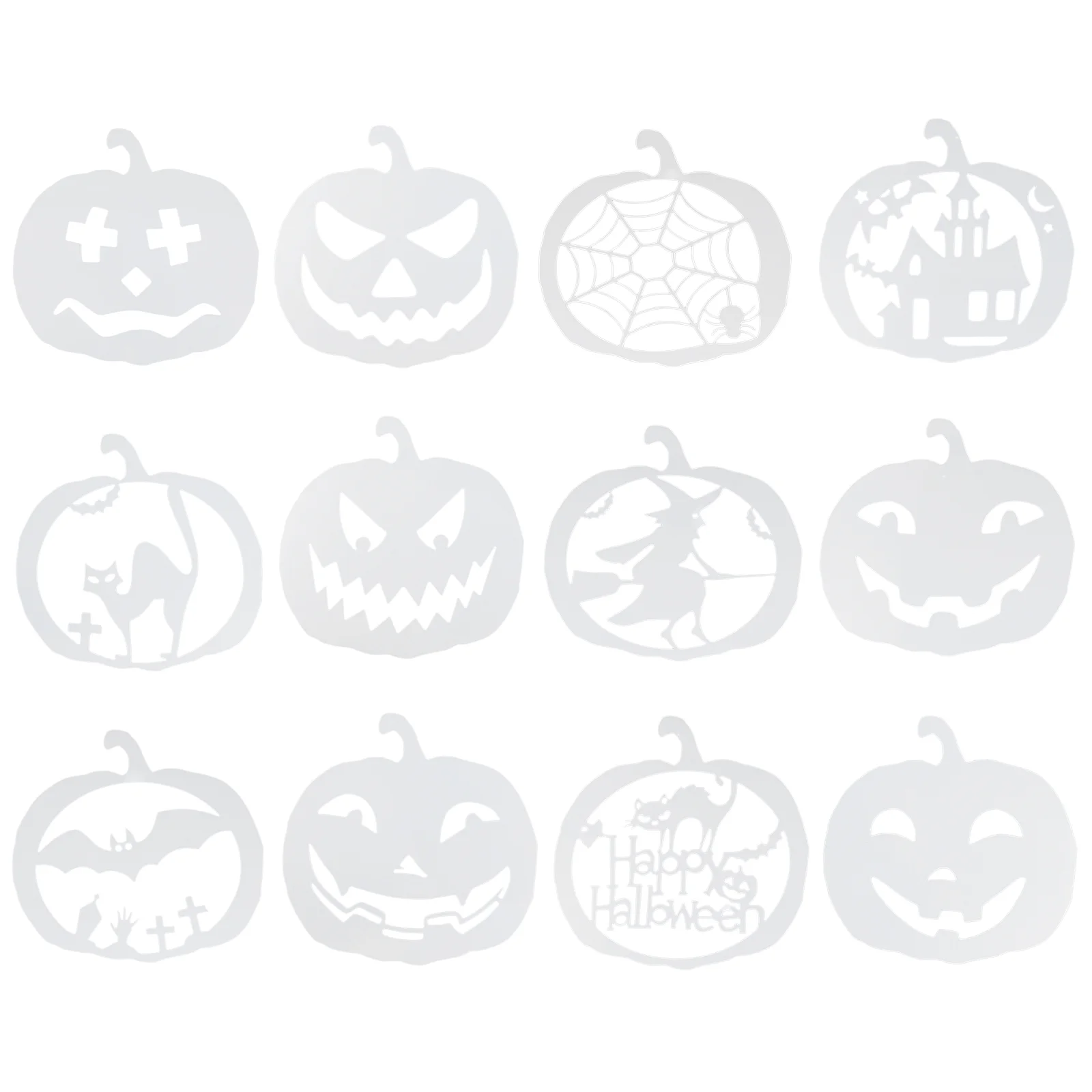 Painted Template Festival Decoration Templates Pumpkin Stencils DIY PET Halloween Painting Decorations