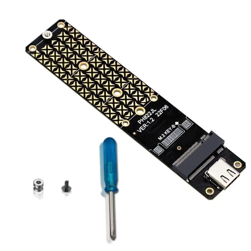 

652F M.2 SSDs to USB 3.2 Adapter M.2 SSDs Base B Hard Disk Adapter JMS580 Chip for 2230/2242/2260/2280