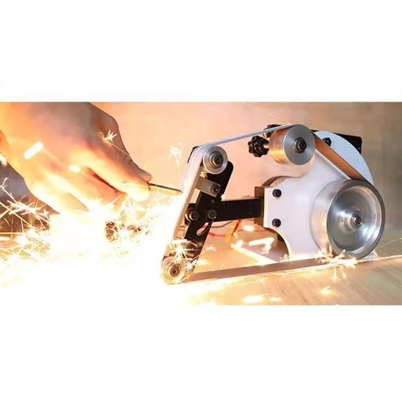 Mini lijadora de cinta DIY de 220V, pulidora, 0-6500RPM, 700W con herramientas de correas de arena de 660x25MM