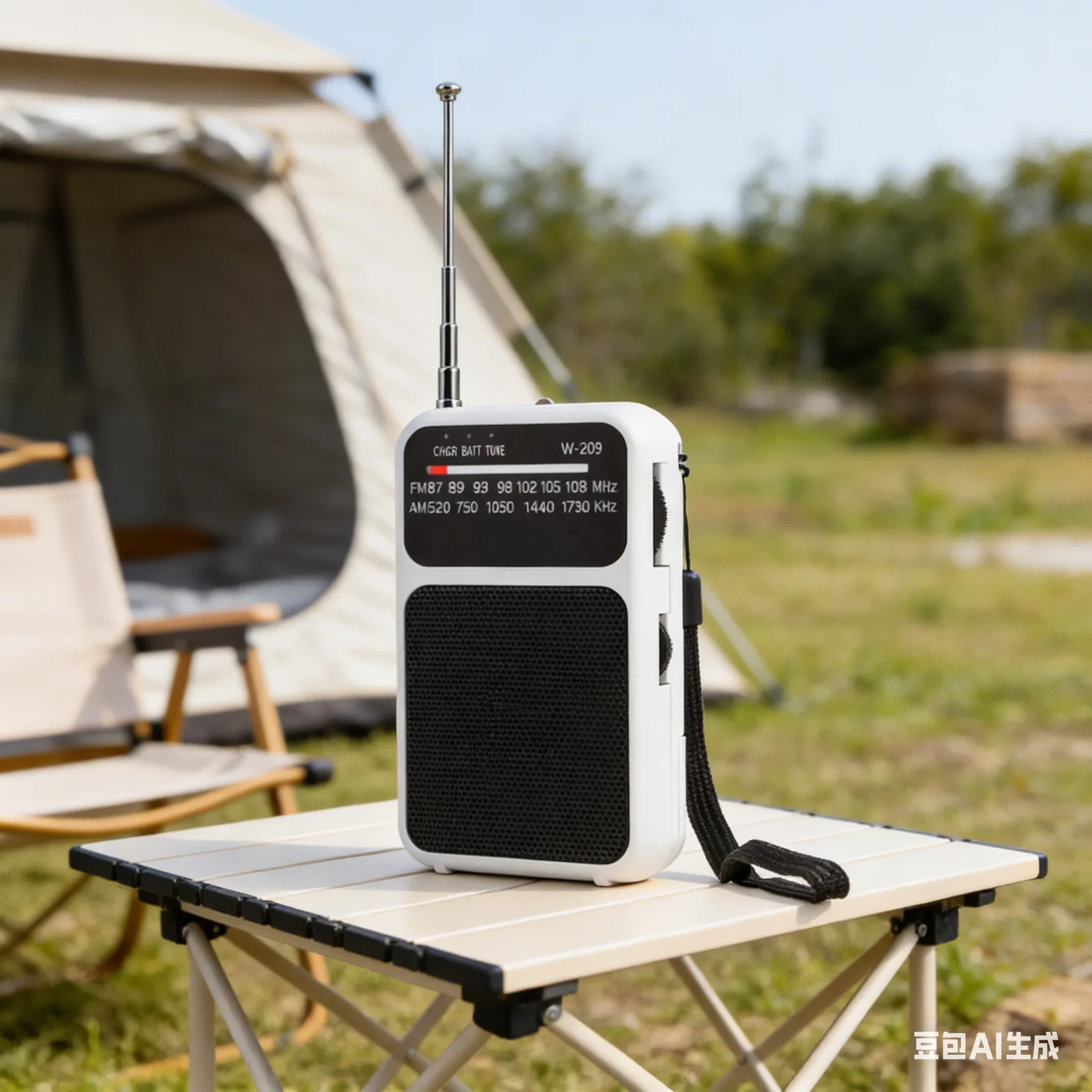 Pocket-sized Radio With Flashlight Dual Power FM/AM Pointer Radio With Headphone Slot Portable Radio For Outdoor Travel
