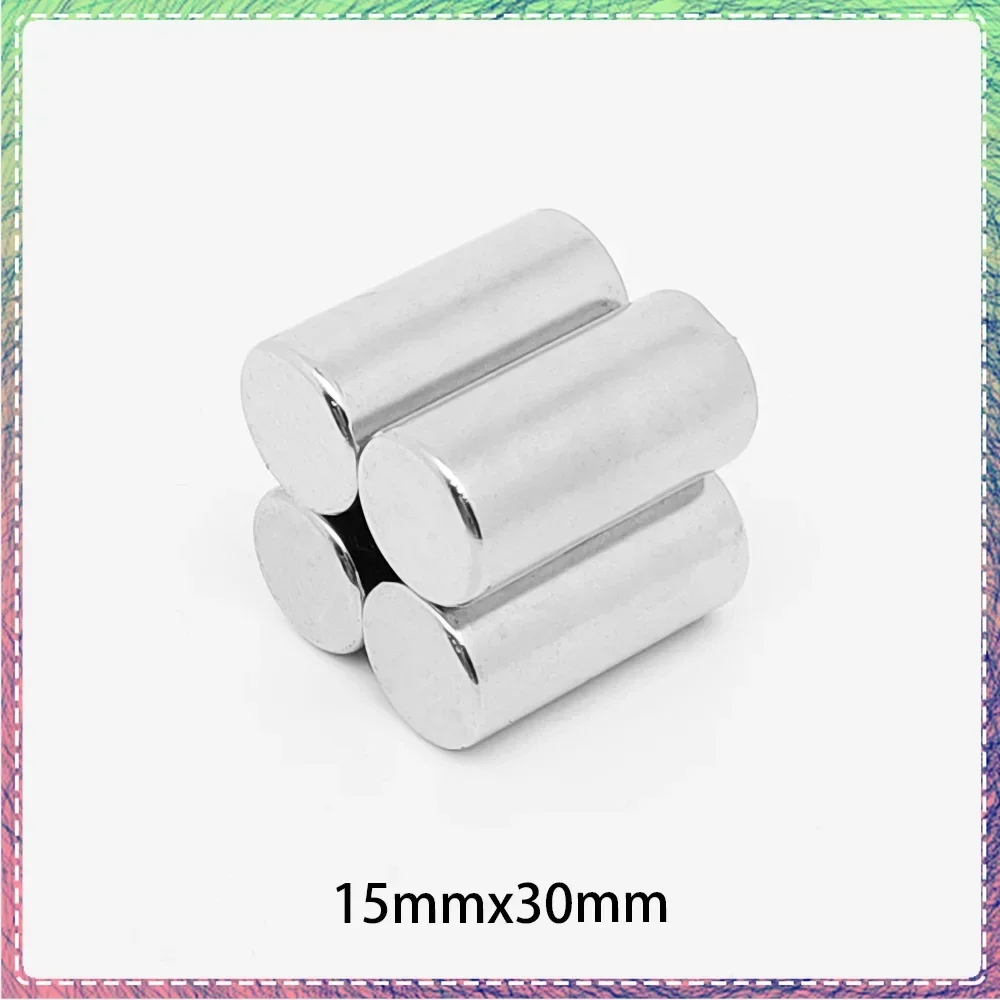 1/2/5PCS 15x30mm Circular Super Strong Neodymium Magnets Powerful N35 Fridge Magnet 15*30mm Fishing Magnet Magnetic Sheet