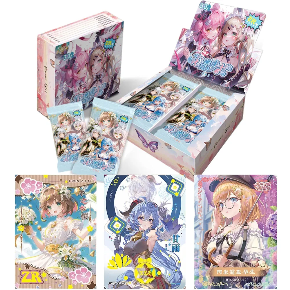 

Goddess Story Card Flower Girl Flower God Chapter Cards Girl Cards Ganyu Ram Animation Collection Card Toys Gifts