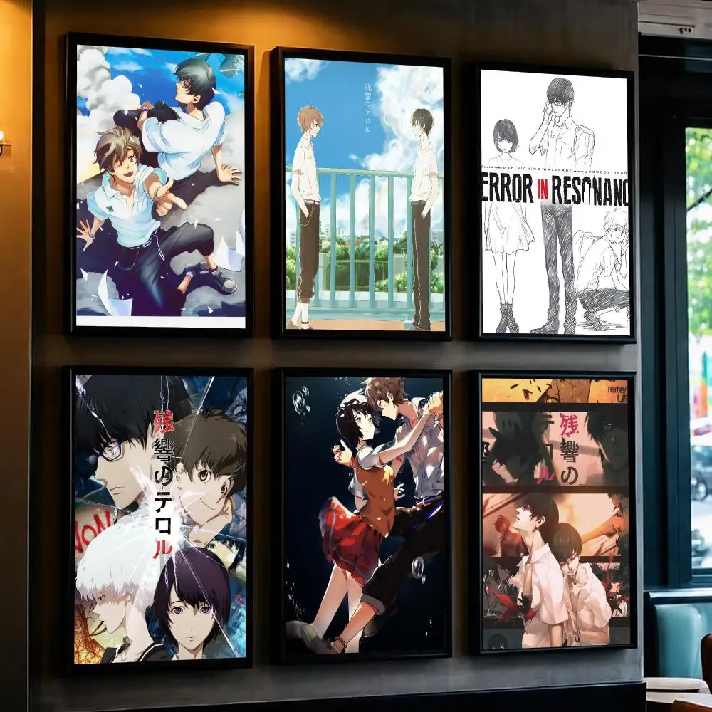 anime T-Terror in Resonance-E Poster Decorative Wall Art Sticker for Cafe Office Bedroom and Living Room