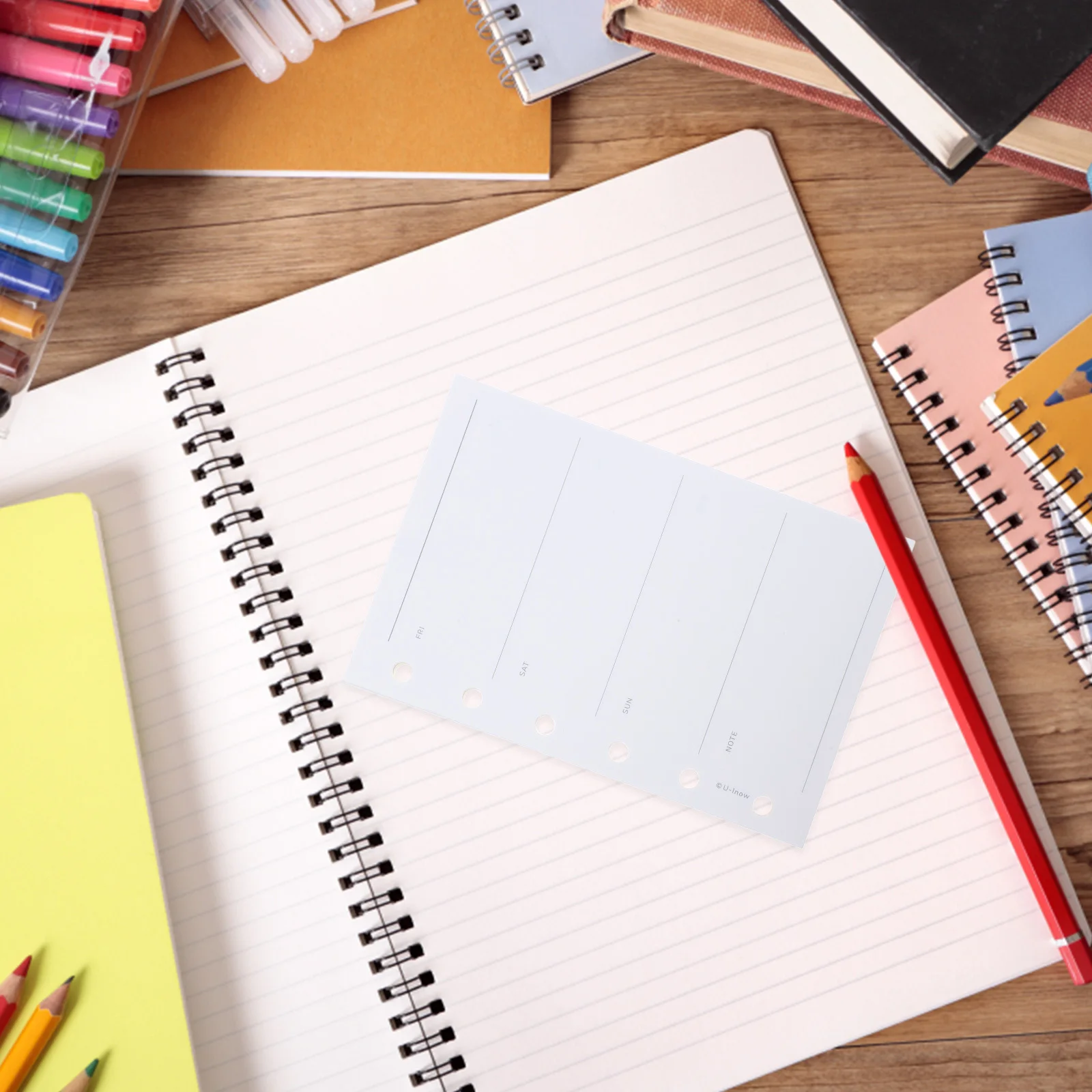 1 Book A7 Lined Refill Paper For Binder Loose Leaf Notebook White Punched Planner Inserts Journal Replacement Pages Ruled Filler