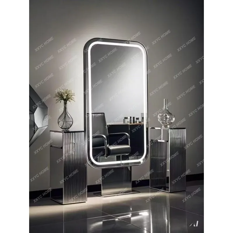 XXInternet celebrity barber shop mirror hair salon special simple hair cut mirror floor mirror hair salon new high-end