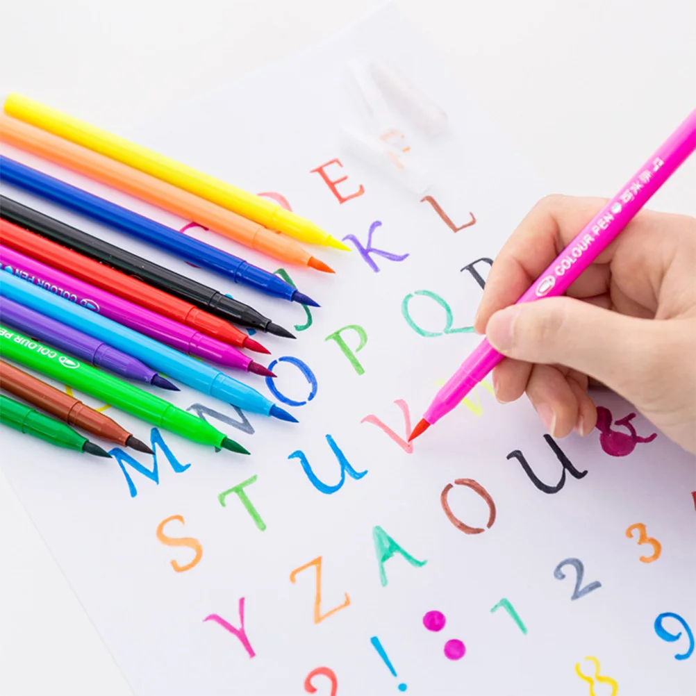 

1 set Washable Watercolor Water Color Pen Nontoxic Ink Vivid Colors No Dirt Leak Fade Child Art Drawing Painting