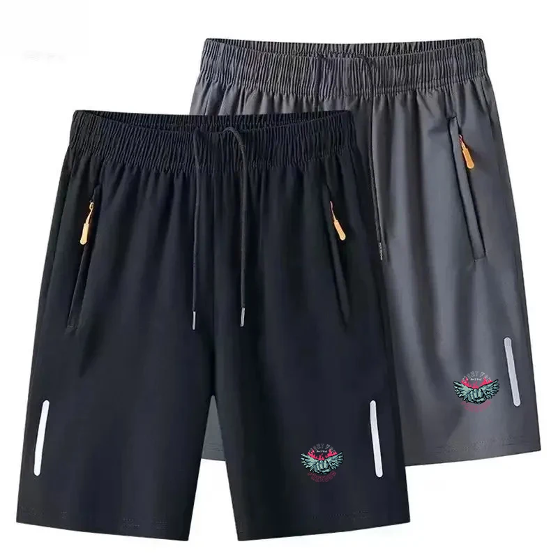 Summer Men Shorts Ice Silk Running Gym Sport Shorts Quick Dry Breathable Beach Short Pant Fitness Jogging Cool Casual Sportswear