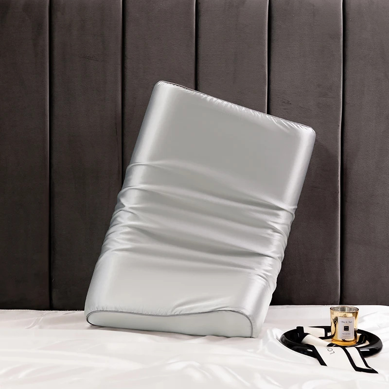 Satin Silk Pillowcase for Memory Foam and Latex Pillow Solid Cushion Cover Hair Skin Protect Decorative Case 30x50cm/40x60cm view 6