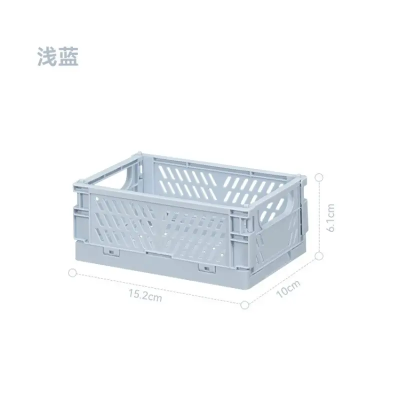 Plastic Foldable Storage Crate Folding Box Basket Stackable Cute Makeup Jewellery Toys Boxes for Storage Box Organizer Portable