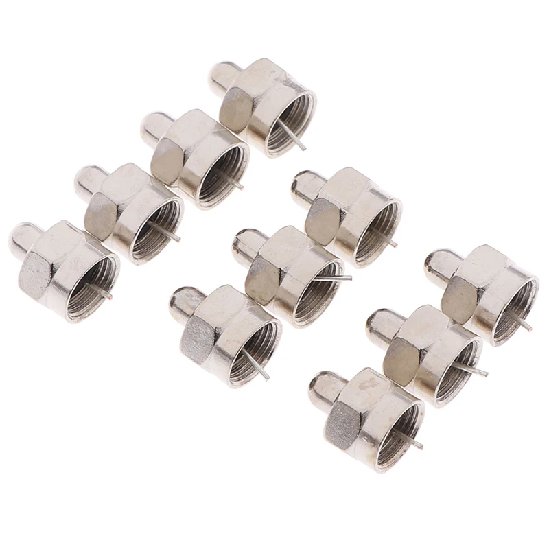 10pcs 75 Ohm F Type Coaxial Male Terminator End Caps Connectors RF Port