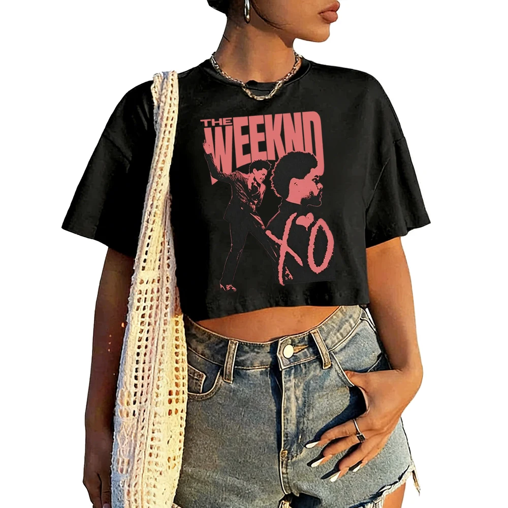 The-Weeknd Tour 2026 Shirt Women O-Neck Short Sleeves Crop Tops T-shirt