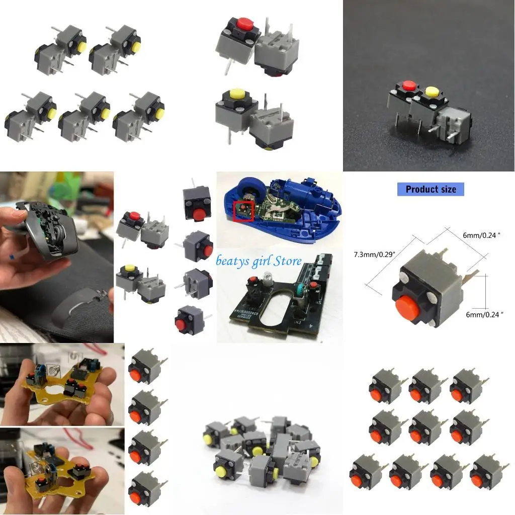 

C7AB Hot Plug 6x6x7,3 мм мышиной кнопки MOUSE MICROSTIC