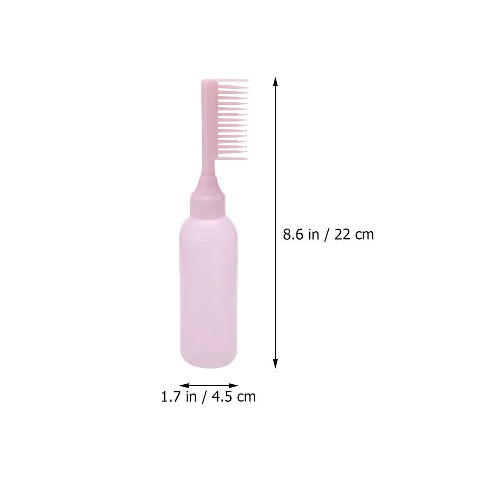 3 قطع من زجاجات توزيع مشط الجذر المحمولة، حاويات صبغ الشعر متعددة الاستخدام لتصفيف زجاجات مشط الزجاجات