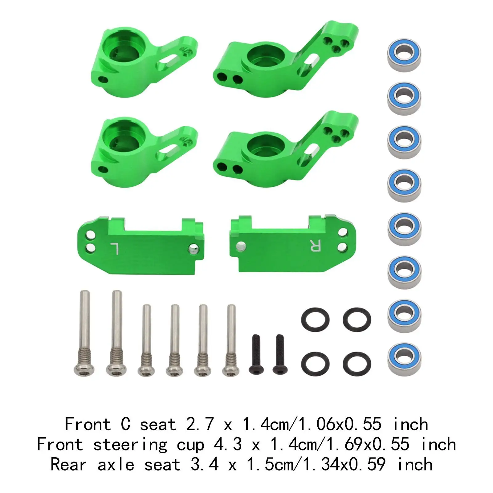 Juego de dirección de coche RC, bloques de dirección mejorados profesionales de alta resistencia, bujes C, bloques de ruedas para vehículos 1:10 RC, oruga DIY