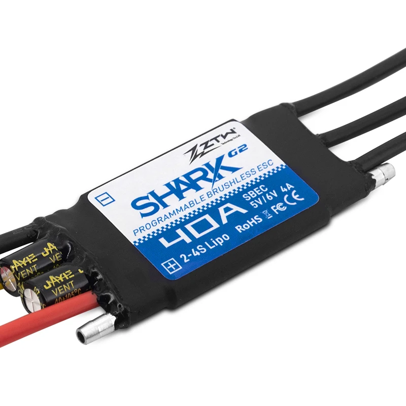 ZTW Shark G2 20A/30A/40A/50A/60A/80A/100A 2-4S/2-6S 32bit Watergekoelde Dual-way Waterdichte Borstelloze ESC