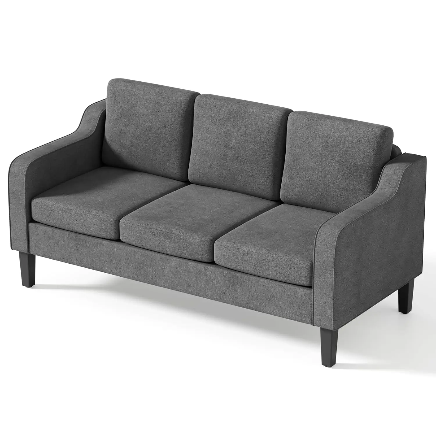 #Seat Sofa Removable Cushion Solid Wood Legs Mid Century Small Space
