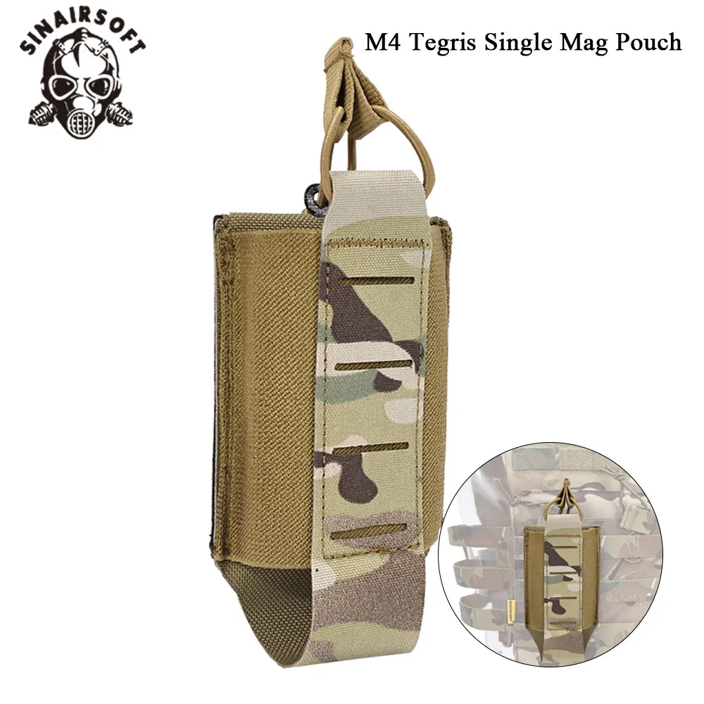 SINAIRSOFT Tegris Single 5.56 Magazine Pouch Fast Mag Flexible Molle Mag Holster Pouch Carrier Hunting Accessories