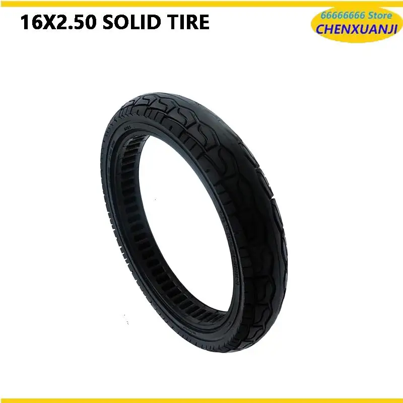 

Долговечные цельнолитые шины 16x2.50 с полой резиновой сотовой структурой для электровелосипедов