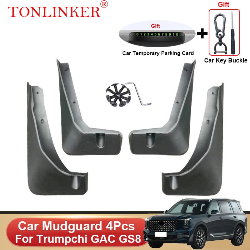 

TONLINKER Car Mudguard For Trumpchi GAC GS8 Restyling 2022 2023 -Mudguards Splash Guards Front Rear Fender Mudflaps Accessories