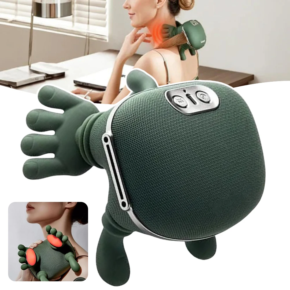 

Мастер массажа для плеч, шеи, нижней части живота, шиацу, массажер для спины и шеи для облегчения боли, электрическая массажная подушка для глубоких тканей