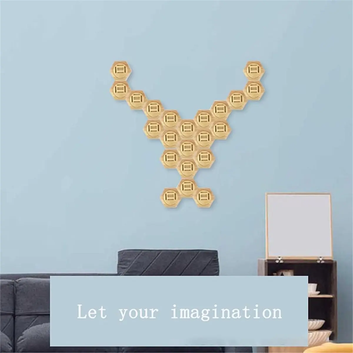 

Time Saving 5PCS Wooden Medal Display Racks Hexagonal Honeycomb Combination Medal Holder for Sports