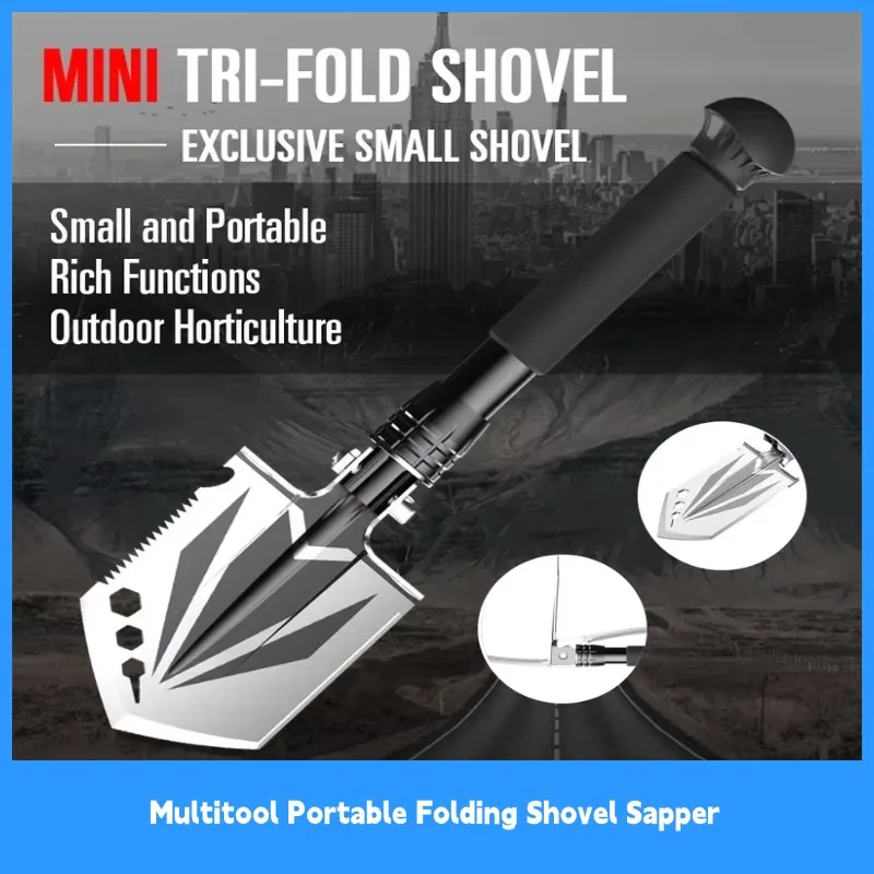 Garden Tools Multitool Portable Folding Shovel Sapper Shovel Outdoor Camping Equipment Camping Self-Defense Survival