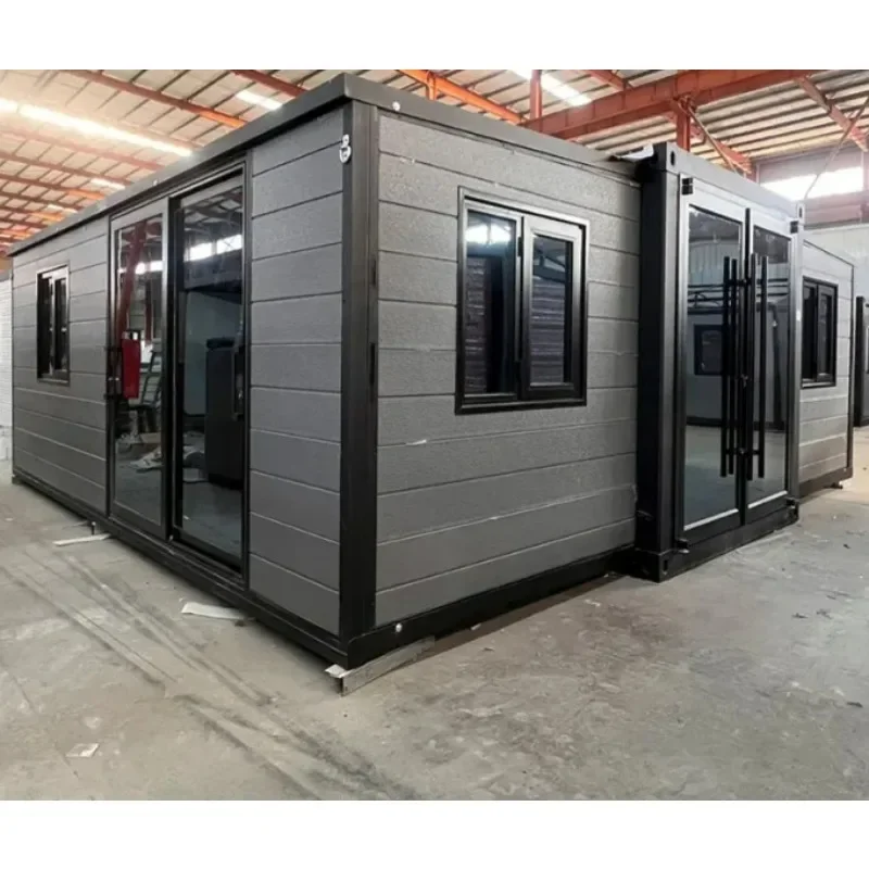 Casas prefabricadas prefabricadas, casa contenedor expandible de lujo prefabricada con hogar Modular plegable portátil de 2/3/4 dormitorios