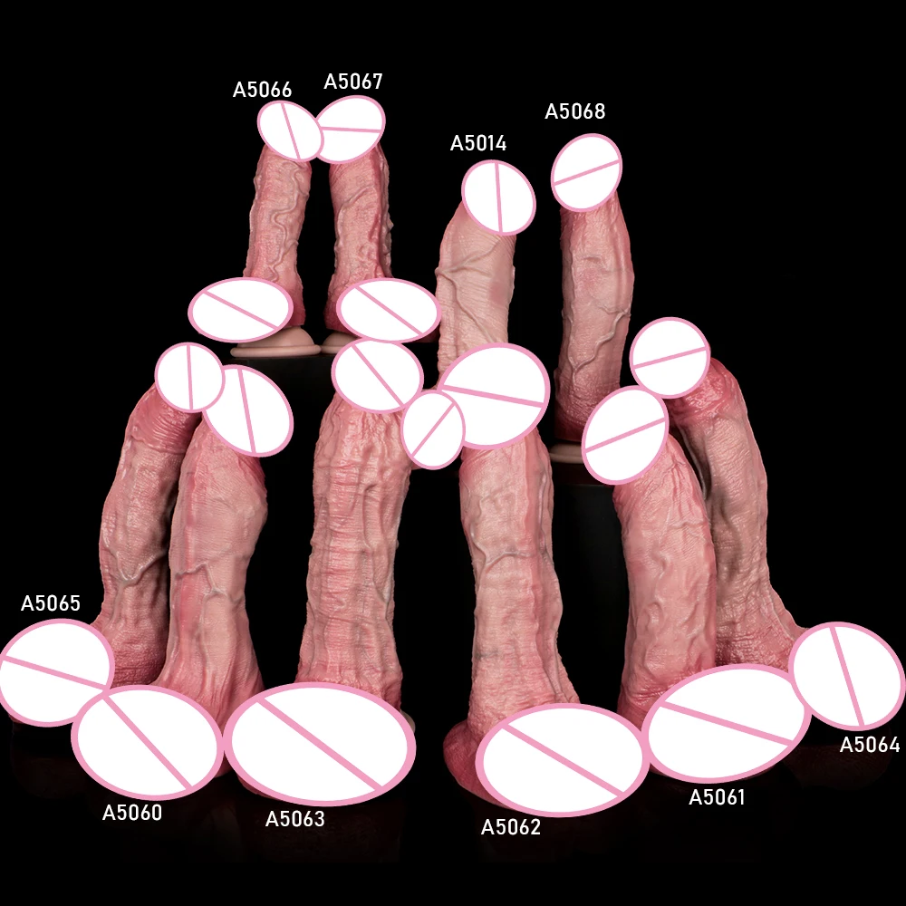 SXXY Multi-Types Silicone Dual Layer Soft Penis Sex Toys For Men Women Masturbator G-Spot Stimulate Adult Double Layer Goods