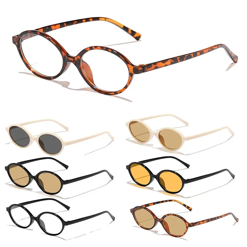Nowe Małe Okulary Przeciwsłoneczne Okrągłe z Małą Oprawką Ochrona UV400 Podróżne Owalne Okulary Plastikowe Cienkie Okulary dla Kobiet i Mężczyzn