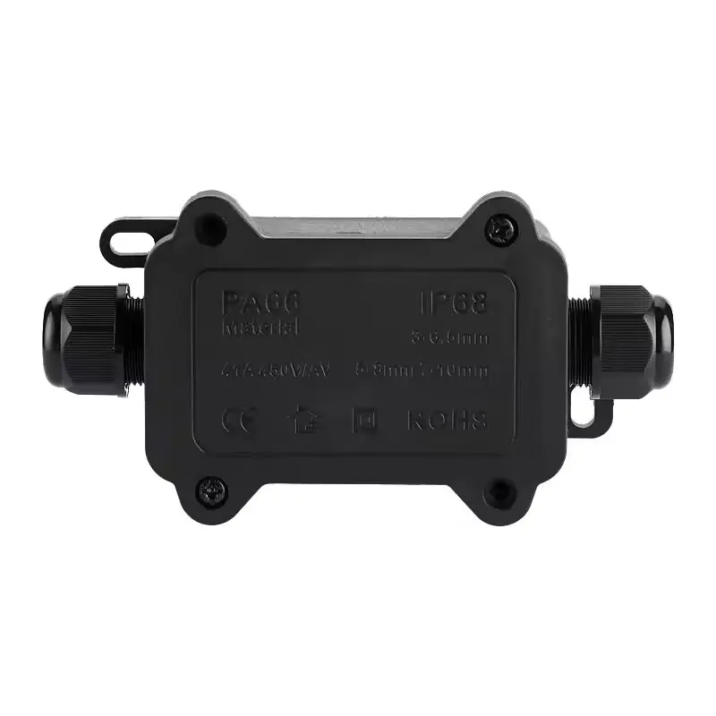 Junction Box Waterproof IP68 2 Way Plug Line M20 Coaxial Cable Connector Wire Range 5 to 12mm Outdoor Electric Power Cord Boxes