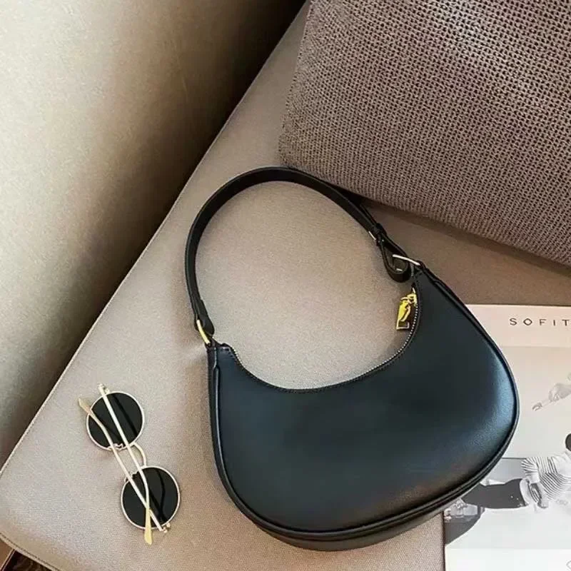 

Women Bag Luxury Designer Clutch Handbags Solid Color Leather Underarm Shoulder Bag Casual Female Shopper Tote Luxury Hobos Bags