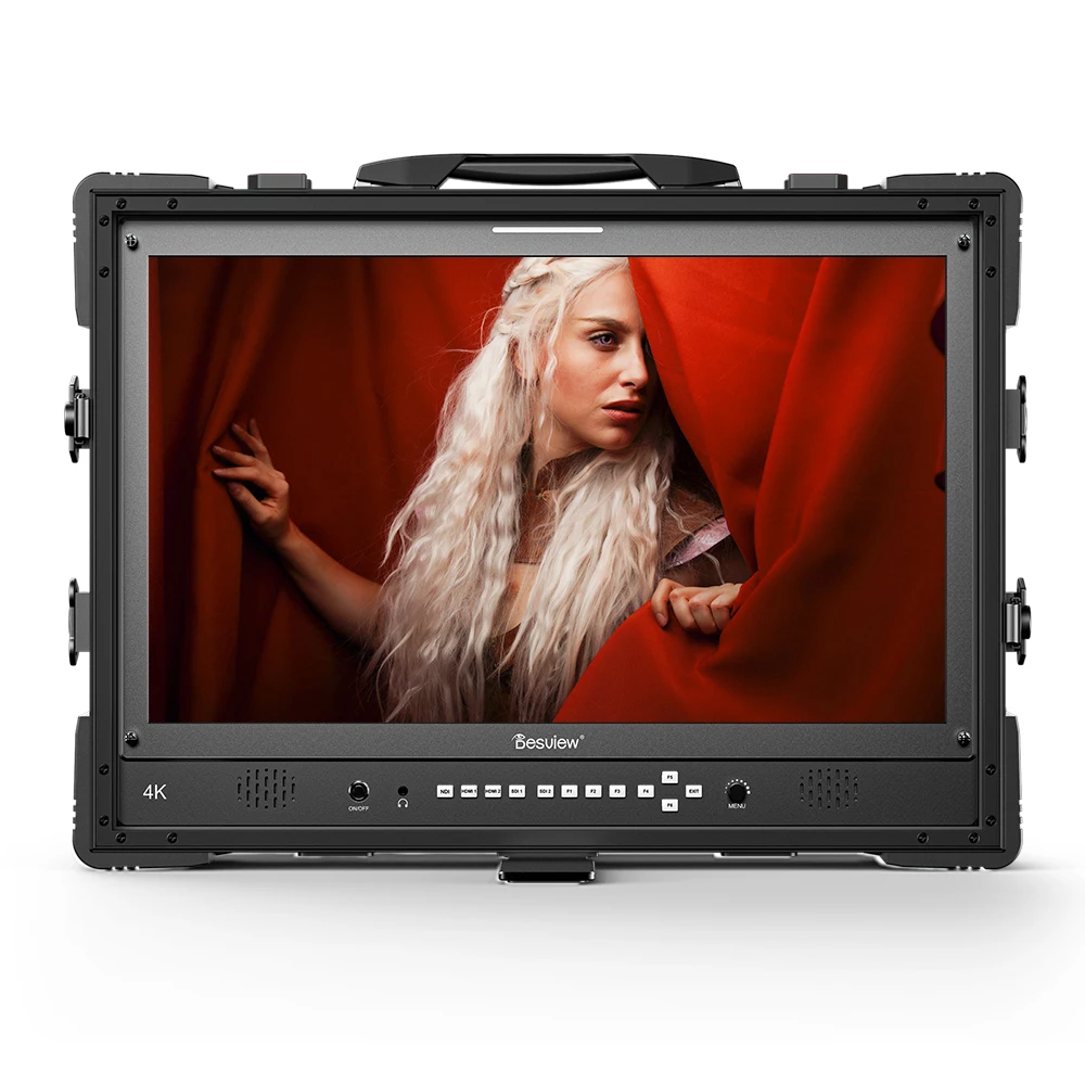 

Desview D24-HDR Director Broadcast Monitor with TPU Protector Case 23.8" SDI HDMI Input Output 4K Multi-Camera Monitor Screen
