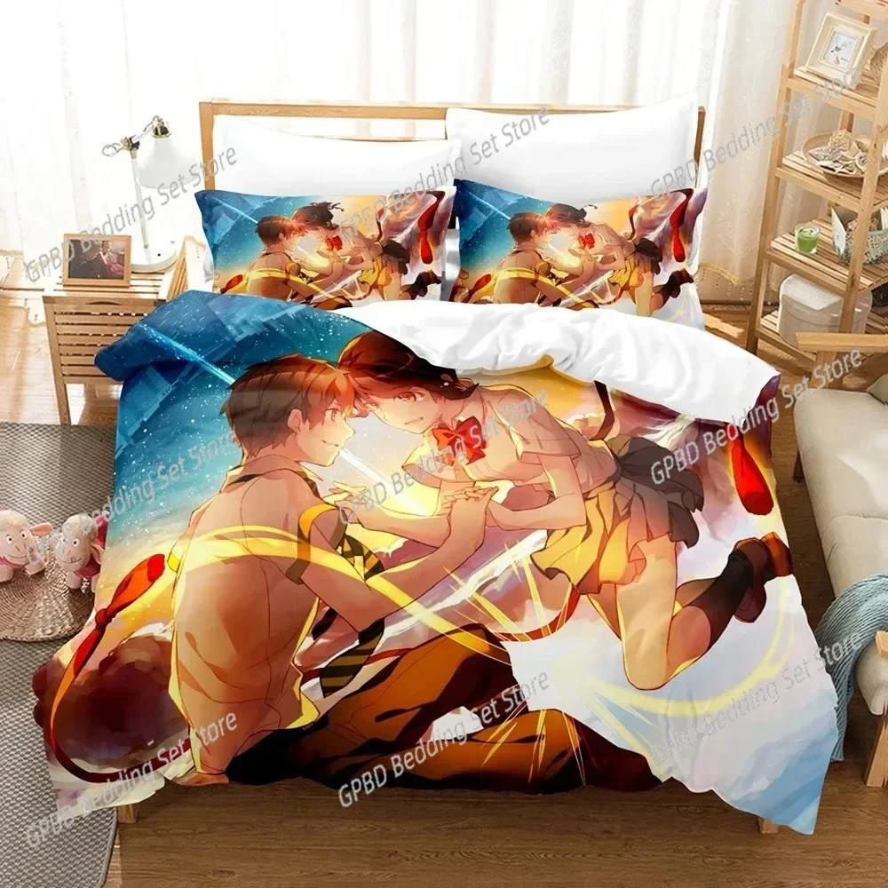 

Your Name Japan Anime Bedding Set For Bedroom Soft Modern Bedspreads Comefortable Kids Duvet Cover Quilt Cover And Pillowcase
