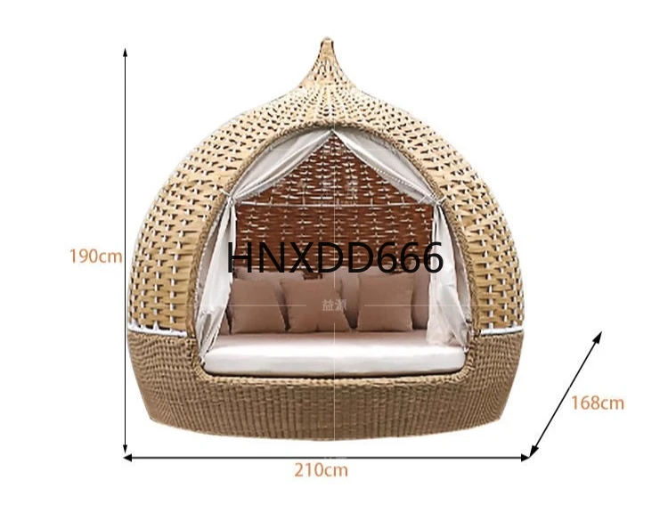 

Courtyard Balcony Internet celebrity Nest Chair Pool Outdoor Round Bed