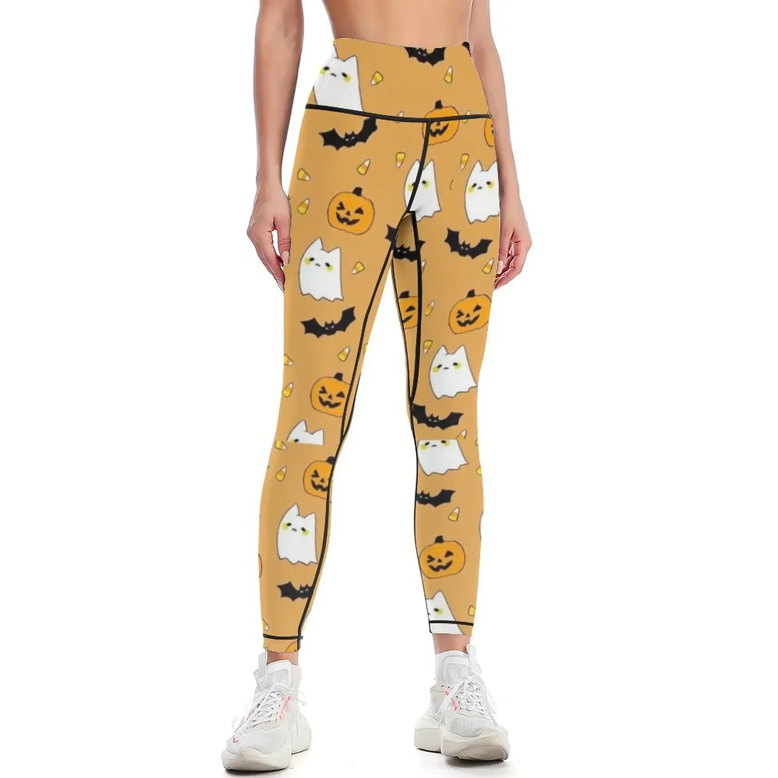 

Halloween Creepy Ghosts RIP Pattern Leggings Female legging pants Sports pants woman legging gym active wear Womens Leggings